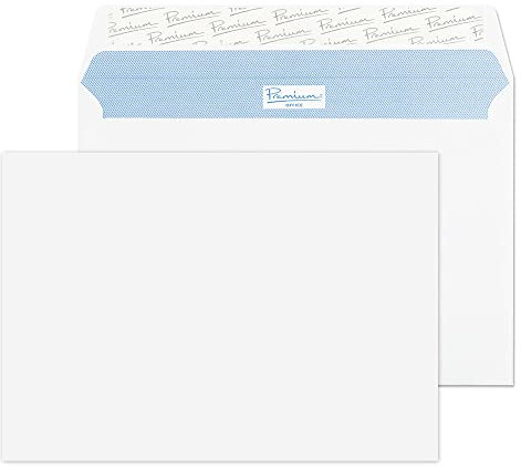 Blake Premium Office 34214 Briefumschläge Haftklebung Ultra Weiß Wove C5 162 x 229 mm 120 g/m² | 50 Stück