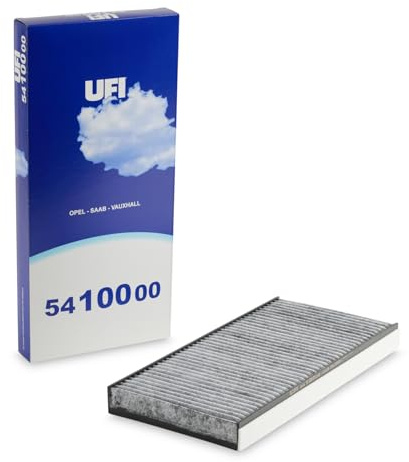 UFI Filters, Filtro de Habitáculo de Carbón Activo 54.100.00, Filtro de Habitáculo de Recambio, Apto para Coches, Apto para Modelos Cadillac USA, Fiat, Opel, Saab y Vauxhall