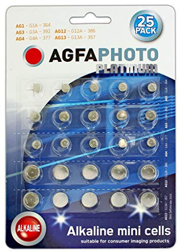 Agfa Photo Mixed Watch Battery 25 Pack - 364 392 377 386 357
