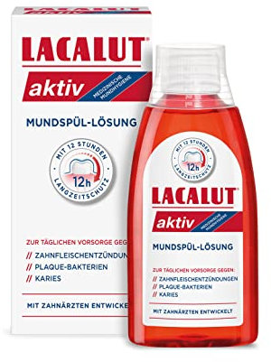 LACALUT aktiv Mundspül-Lösung 300ml – Schützt das Zahnfleisch, erfrischt den Atem