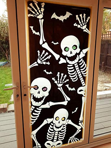 Boo! Escaping Skeleton Door Cover Wall Scene Setter Halloween