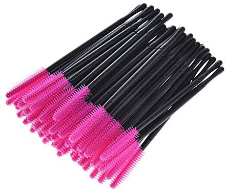 Einweg Silikon Wimpernbürste Zauberstifte Applikator mit verstellbarem Pinselgriff für Wimperntusche, Wimpern, Augenbrauen Pinsel Make-up Kit