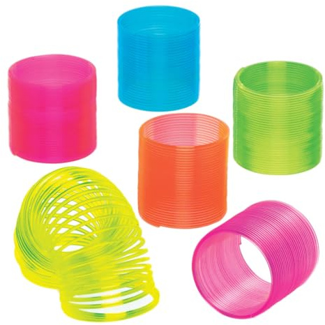 Baker Ross Mini Resortes AT789 (paquete de 12) para bolsos de fiesta y pequeños juguetes para niños, surtidos