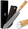 YOUSUNLONG Bull Nose Pro Breaking Knife Coltello da macellaio giapponese VG10 da 10 pollici Martellato in acciaio damasco italiano Manico in legno d'ulivo con fodero in pelle
