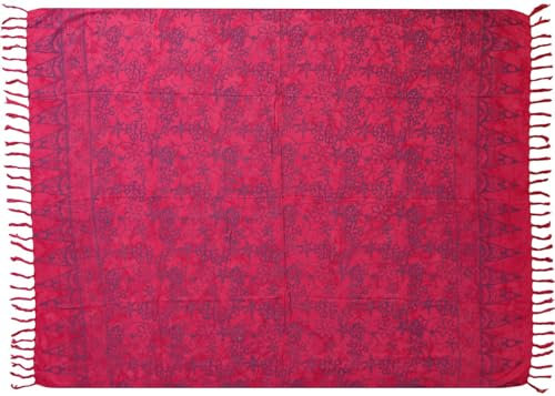 Wogeka Sarong – Blickdichtes luftiges Strandtuch in Pink Lila für Damen & Herren als Pareo Wickelrock Cover Up Strandkleid Wrap für den Strand 71