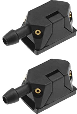2 ugelli per tergicristalli dell'auto anteriori e posteriori, universali, con 4 fori, per braccio del tergicristallo da 8 e 9 mm