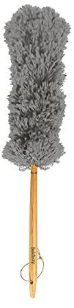 Plumero Beldray LA029128GRNEU7, colección Eco Range, cerdas Suaves, Resistentes y duraderas, Recoge el Polvo fácilmente, bambú FSC®, Hecho de plástico a estrenar y Reciclado, Fibras Grises