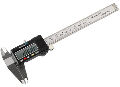 Calibre Digital Acero Inoxidable, 150mm/ 0.01mm Pie De Rey Digital Profesional Calibrador ElectróNico, Lcd Digital Calibre Herramienta De medición Con MM/Pulgadas ConversióN Para Externas, Internas