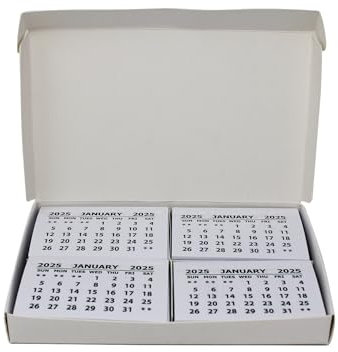 Bright Ideas 2025 Kalender-Tabs Einlage für Büroplanung, Schulbasteln Ideal für den Arbeitsplatz oder Klassenzimmer Kalender Abreißen - Jede Seite 1 Monat - 50 Stück Mini Kalender-Tabs