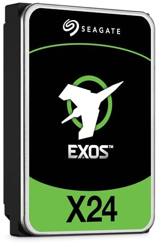 Seagate Exos X24 16TB, Enterprise Internal Hard Drive HDD, 6GB/s SAS, 7200RPM, 2.5M MTBF (ST16000NM002H)