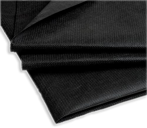 IPEA Tissu Non Tissé SMS Noir 75 g/m2 - Dimensions 5 Mètres x 1 Mètre - Fabriqué en Italie - Tissu Multi-usages pour Couture, Doublures, Coussins, Matelas, Nappes, Jardin, Plantes - Couleur Noir