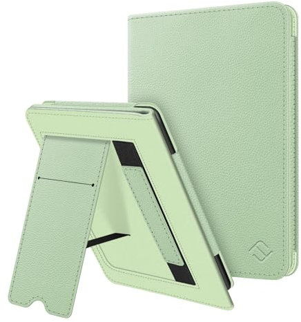 Fintie Hülle für 6 Zoll Kindle (11. Generation) – 2024/2022, Kickstand Schutzhülle mit Handschlaufe und Auto Sleep/Wake für Kindle Basic 2024, Pastellgrün