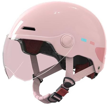 JATIBOSH Halbschalenhelm mit ECE-Zulassung Motorradhelm für Damen und Herren Erwachsene Rollerhelm Cruiser Chopper Skateboardhelm Motorradhalbhelm mit Visier