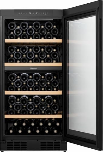 Hisense RW3N230GELF - Cantinetta vino da 108 bottiglie, Classe energetica F, Nero