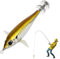 Tintenfisch-Jig-Garnelen-Köder, Tintenfisch-Jig-Haken, Harte Angelköder,Künstlicher Garnelen-Glühköder in natürlicher Farbe - Scharfe Tintenfischhaken, Angelköder und Köder für Süß- oder Salzwasser