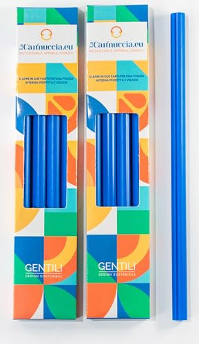 Pajitas reutilizables de plástico, juego de 8 unidades, diseño abatible para una fácil limpieza, lavables en lavavajillas (azul), sin BPA, no tóxicas