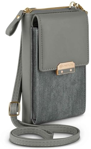 ONEFLOW Bliss Purse für Samsung Galaxy A52 / A52s 5G Handytasche zum Umhängen Damen mit Portemonnaie, Handy Umhängetasche mit Geldbörse und Handyfach, Kleine Handtasche, Taupe Grau