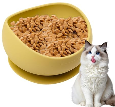 Silikon Pet Bowl - Silikon kattmattallrik | Kattmatplattor halkade | Underkoppar med upphöjda kanter på matleveranser