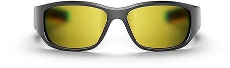 Reebok Nitrous Smart Audio Sunglasses, Gold Mirror Polarized Lens, Unisex, HiFi Bluetooth Sport Glasses with UV Protection - Powered by Lucyd