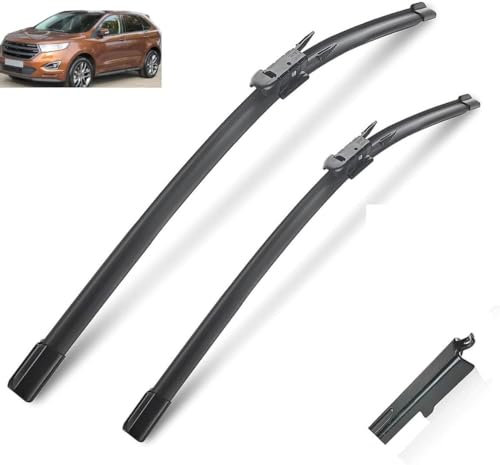 Escobillas limpiaparabrisas Delanteras para Ford Edge MK2 2015-2023 - Kit de Alto Rendimiento, Visibilidad Superior en Carretera, fácil instalación, Hojas Planas