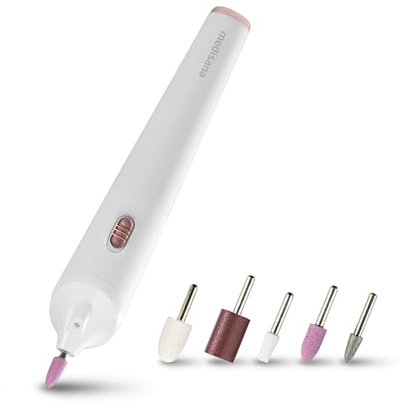 medisana MP 900 set eléctrico de manicura y pedicura, torno para uñas, lima electrica, kit de uñas para el cuidado de manos y pies y el tratamiento de uñas, cutículas y callosidades