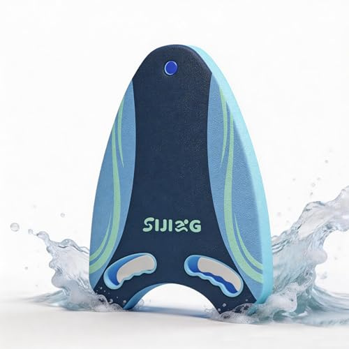 Swimming Kickboard, Swimming Board, Pool Floats for Adults, Swim Training Equipment, Swim Exercise Kickboard for Beginners, Foam Swimming Board (Blue, Buoyant Under 90kg, Shark Board)