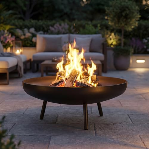 Kratki BRASAS Braciere da Giardino in Acciaio, Design Minimalista Moderno, per Patio e Giardino, Caminetto da giardino BRASAS 600
