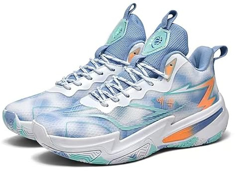 Le Scarpe da Basket in Mesh Uomo Sono Sportive Casual Traspiranti, Antiscivolo, Resistenti all'Usura, ammortizzanti Scarpe da Passeggiata(Blue,35 EU)