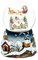 XXL Schneekugel mit Rotierung, Schneewirbel und Sound, Maße H/B/Ø Kugel: ca. 19,5 x 13,5 cm/Ø 12 cm.