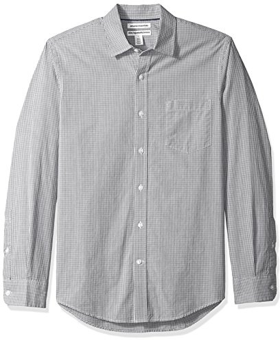 Amazon Essentials Homme Chemise en Popeline à Manches Longues, Style Décontracté, Coupe Standard