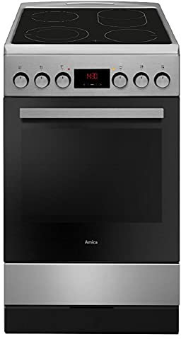Amica SHC 903 001 E four et cuisinière Noir, Acier inoxydable Céramique A - Fours et cuisinières (Cuisinière, Noir, Acier inoxydable, Rotatif, Senseur, Acier inoxydable, Devant, Électronique)