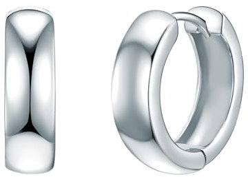 Rafaela Donata Damen Creolen aus 925/- Sterling Silber - Silbercreolen Klappcreolen klassisch