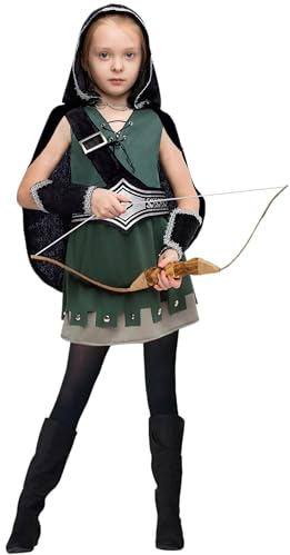 Spooktacular Creations Costume de chasseuse à capuche Warrior Night pour Halloween Tween Girls avec accessoires-M