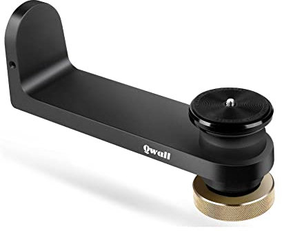 Qwall Beamer Halterung Deckenhalterung,Universal-Wandhalterung für Beamer und Projektor,Elevationswinkel ±20°,360°-Drehung,Standard-1/4-Zoll-Schraube für die meisten Kameras/Projektoren