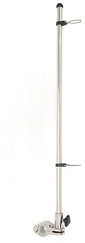 Fockety Mât de pavillon, bâton de pupitre de Bateau à sur Rail en Acier Inoxydable, kit de Base de mât de pavillon et de mât de pavillon, pour Tube de diamètre 0,9-1,0in
