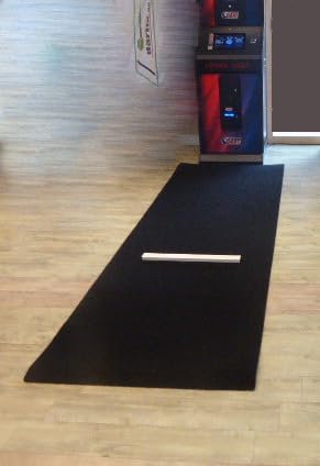Dartix 9992500763 Dartteppich 66 x 280 cm schwarz Steeldart Dartmatte hochwertig robust mit hoher Oche (100x300cm)
