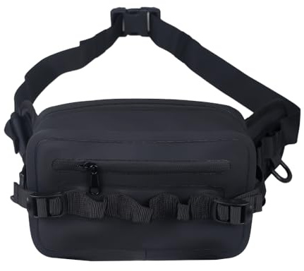 DONGKER Bolsa de pesca, IPX7 resistente al agua, riñonera de pesca con cremallera hermética y correa de hombro ajustable para exteriores, correr, deportes, verde, Classique