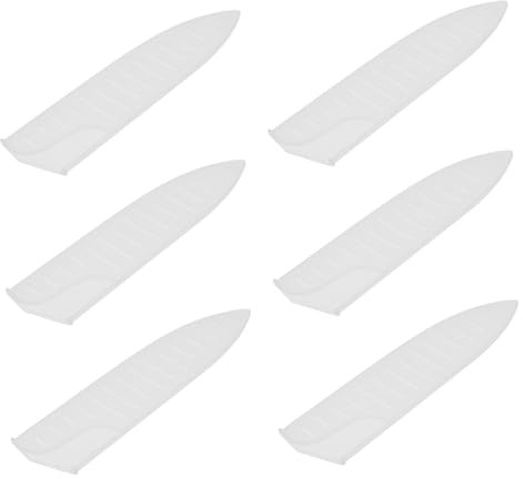 Cabilock 6 Piezas Vaina Accesorio Mini portacuchillas Angular Largo Borde Cuchillo Chef Cuchillo Cocinero Chef Knife Protector de Corte Cubierta Protectora del Cortador el plastico
