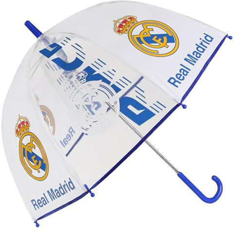 sarcia.eu Parapluie automatique pliant transparent, pour enfants (Real Madrid)