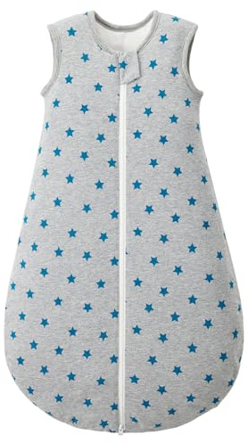 Duomiaomiao Baby Sleeping Bag Winter 2.5 TOG Sleeping Bag 0-6 months 100% Cotton Baby Wearable Blanket for Newborn, Star