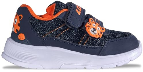 Lotto Djuri M Unisex Kids, Scarpe da Ginnastica Bambini, Navy Arancio, 26 EU