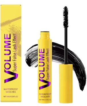 Noaxylic Mascara,Schwarze Wasserfeste Wimperntusche, Volume und Definition Maskara，Curling Volumen-Effekt mit Langem Halt, Vegan und Tierversuchsfrei, für Definition,Intensive Farbe Wimpernstyling