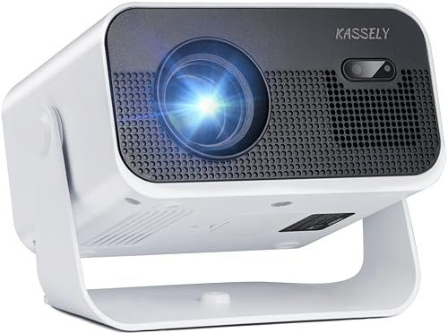 Portable Mini Projector, 720P Native HD with WiFi 6 & Bluetooth 5.2 | 4K Support & Auto Keystone | Compatible with Smartphone, Laptop, TV Stick, PS5 | Built-in Speaker for Home Cinema, Camping