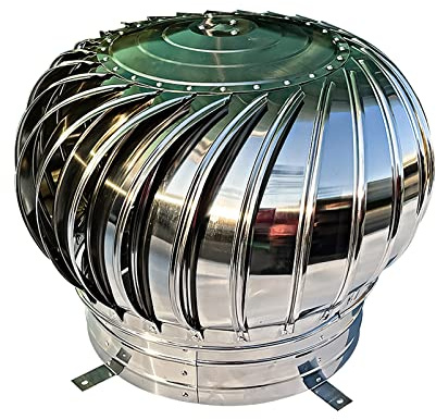Rotating Chimney Cowl - 304 Stainless Steel Roof Ventilator, Windproof & Rainproof, Dustproof, Easy Install, No Assembly Needed for 110mm/4.3in Confined Spaces