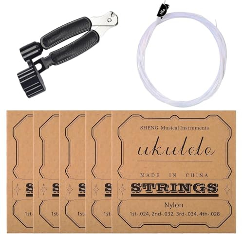 Baritone Ukulele Strings | 5 Sets Nylon Universal Long-Lasting Strings,Nylon Ukulele Accessories | for Guitarist Luthier Travel School Outdoor Holiday Party