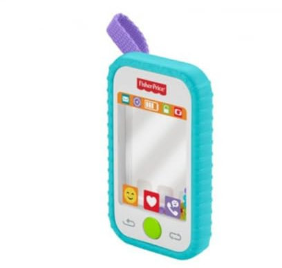 Fisher-Price GML96 - Spielzeug Smartphone, Babyrassel, Spiegel, Beißhilfe, für das Spielen in Bauchlage, Babyspielzeug für Babys ab der Geburt