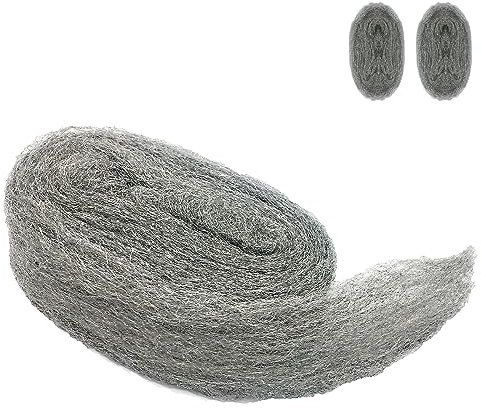 Steel Wool Fill Fabric DIY Kit, Coarse Wire Wool Hardware Cloth, Gap Blocker, Keep Mice Away from Holes/Siding/Pipeline/Vents in Garden, House, 2 Pack × 10FT