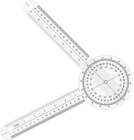 Aphrordity Goniometer,Professional Goniometer Knee 360° Protractor Joint Orthopedics Angle Ruler,Multi-Use Medical Goniometer for Physcialtherapy Rehabilitation Training (aph2208_1)