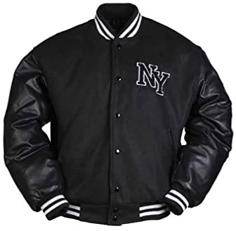 Mil-Tec NY Baseball Jacke m. Patch schwarz Gr.XXL