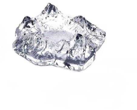 WOMBEL Elegante Cenicero de Cristal Cenicero de Lujo Ligero para Sala de Estar, Oficina y Bar con